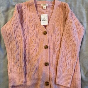 Crewcuts Pink Cable Knit Cardigan